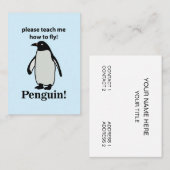 ペンギン教えの飛び方を教えておもしろいくれ 名刺 (正面/裏面)