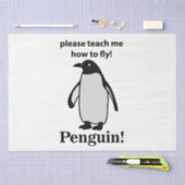 ペンギン教えの飛び方を教えておもしろいくれ 薄葉紙 (クラフト)