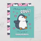 ペンギン教室バレンタインかわいいキッズカード ポストカード (正面/裏面)