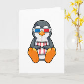 ペンギン映画館 メガネ 飲みカップ カード (黄色い花)