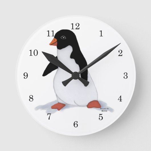 ペンギン時計 ラウンド壁時計 (正面)