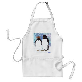 ペンギン時間のテストに立っている スタンダードエプロン