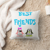 ペンギン最高のの「友達」 クッション (ブランケット)