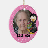 ペンギン最高のマー写真記念オーナメント セラミックオーナメント (右)