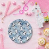 ペンギン柄ベビーシャワープレート ペーパープレート (パーティー)