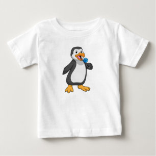 ペンギン棒つきキャンデースイーツ ベビーTシャツ