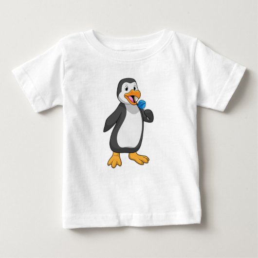 ペンギン棒つきキャンデースイーツ ベビーTシャツ (正面)