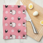 ペンギン模様 キッチンタオル (四つ折り)