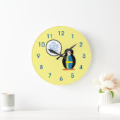 ペンギン氏を話すスウェーデン国旗 ラージ壁時計 (ホーム)