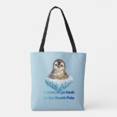 ペンギン気候変動保護デザイン トートバッグ (裏面)