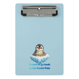ペンギン気候変動保護デザイン ミニクリップボード