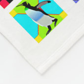 ペンギン漫画の鳥抽象芸術アートコラージュ フリースブランケット (角)