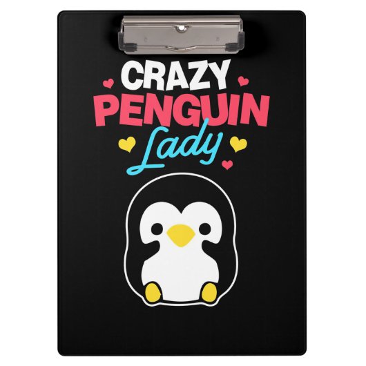 ペンギン熱狂するレディー クリップボード (正面)