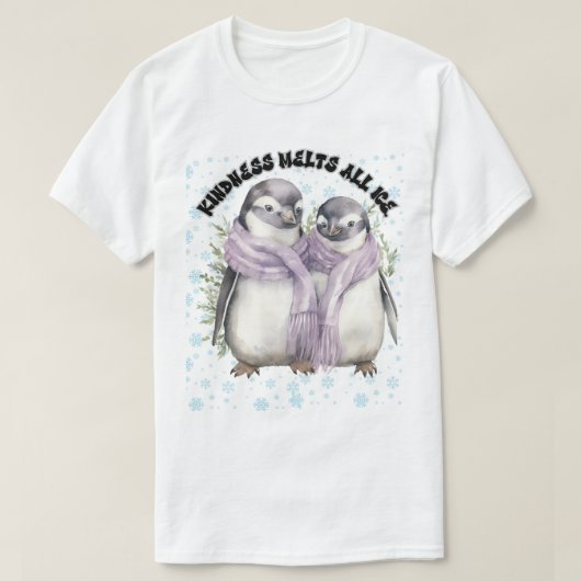 ペンギン父と息子の男性のTシャツ – "親切M Tシャツ (デザイン正面)