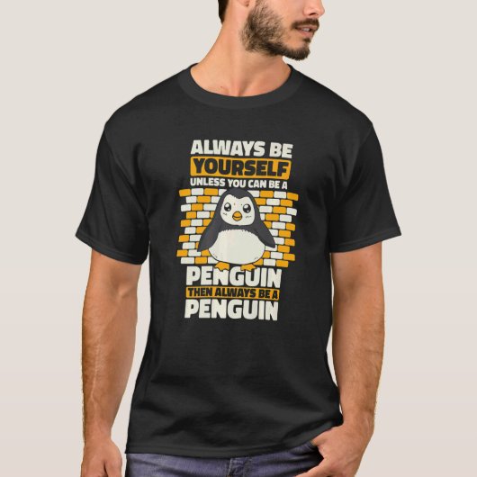 ペンギン王ペンギン動物 Tシャツ (正面)