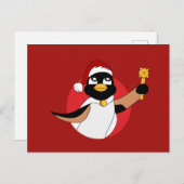 ペンギン王室のクリスマス漫画はがき ポストカード (正面/裏面)