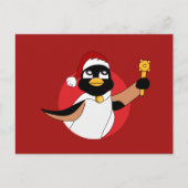 ペンギン王室のクリスマス漫画はがき ポストカード (正面)