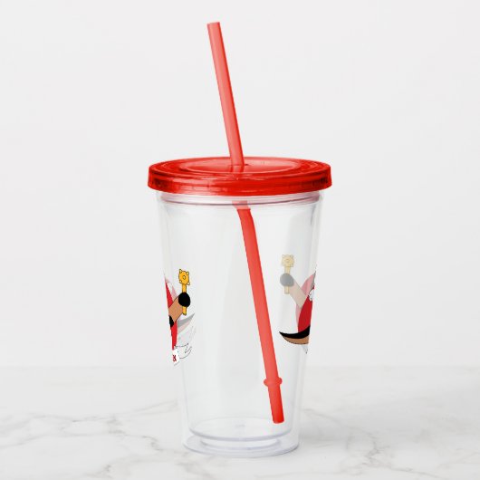 ペンギン王室のクリスマス漫画アクリルタンブラー アクリルタンブラー (左)