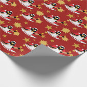 ペンギン王室のクリスマス漫画ラッピング紙 ラッピングペーパー (角)
