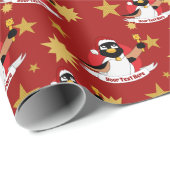 ペンギン王室のクリスマス漫画ラッピング紙 ラッピングペーパー (ロールコーナー)