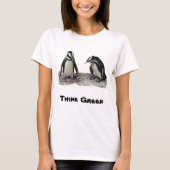 ペンギン環境を考えるアースデイシャツ Tシャツ (正面)
