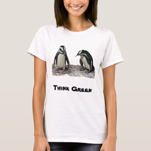 ペンギン環境を考えるアースデイシャツ Tシャツ (正面)