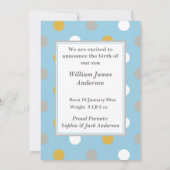 ペンギン男の赤ちゃん誕生 案内状 (裏面)