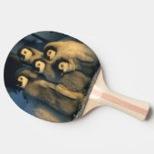 ペンギン皇帝は、アプテノディテスのクリッシュで雛を見る 卓球ラケット (横)