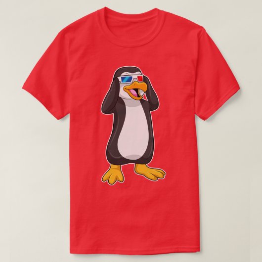 ペンギン眼鏡 Tシャツ (デザイン正面)