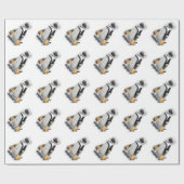 ペンギン着用ホッケーギア ラッピングペーパー (フラット)