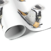 ペンギン着用ホッケーギア ラッピングペーパー (ロールコーナー)