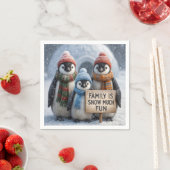 ペンギン科おもしろい標識 スタンダードカクテルナプキン (インサイチュ)