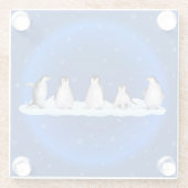 ペンギン科 ガラスコースター (裏面)