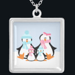 ペンギン科 シルバープレートネックレス<br><div class="desc">カスタマイズ可能なペンダント。</div>