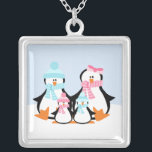 ペンギン科 シルバープレートネックレス<br><div class="desc">カスタマイズ可能なペンダント。</div>