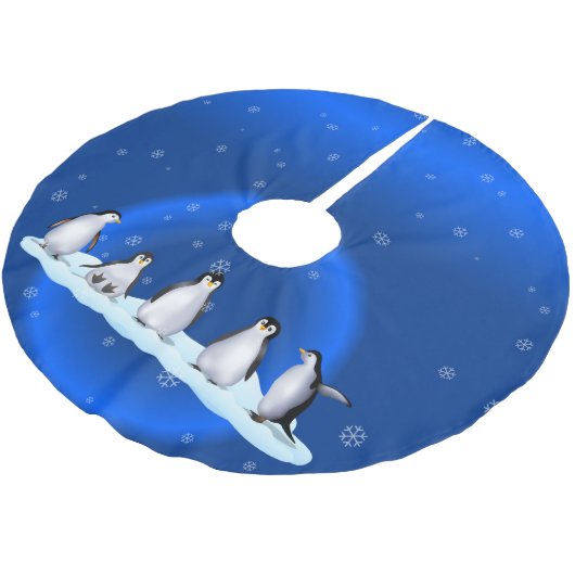 ペンギン科 ブラッシュドポリエステルツリースカート (アングル)