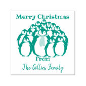 ペンギン科「メリークリスマス」 セルフインキングスタンプ (デザイン)