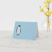 ペンギン空白のの内部ノートカード カード (黄色い花)