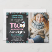 ペンギン第2期の誕生日招待状と写真 招待状 (正面)