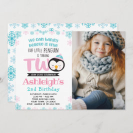 ペンギン第2期の誕生日招待状と写真 招待状