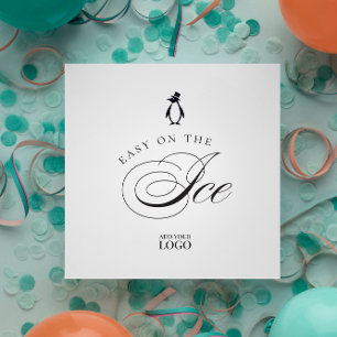 ペンギン簡単オンザアイスバーレストランカクテル スタンダードカクテルナプキン