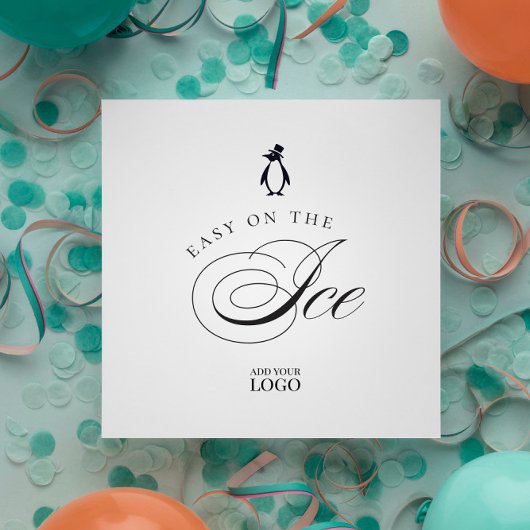 ペンギン簡単オンザアイスバーレストランカクテル スタンダードカクテルナプキン