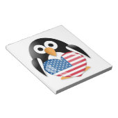 ペンギン米国国旗 ノートパッド (アングル)