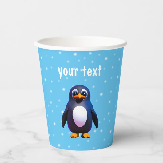 ペンギン紙カップ 紙コップ (正面)