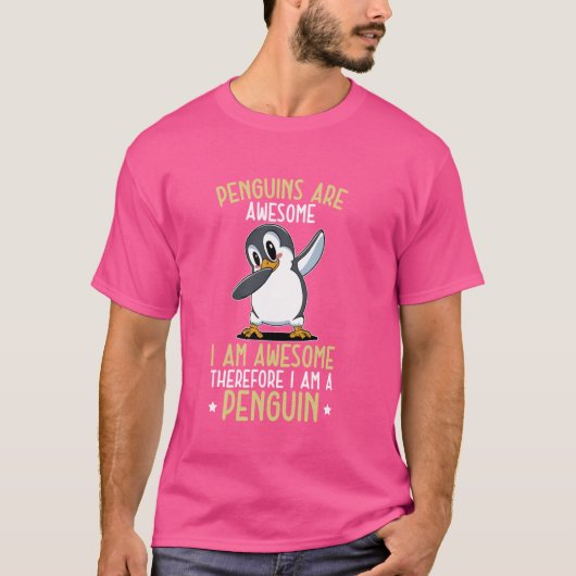 ペンギン素晴らしは私がペ素晴らしンおもしろいギン Tシャツ (正面)