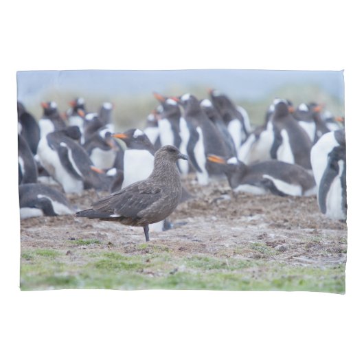 ペンギン素晴らしコロニーの前のシュア 枕カバー (正面)