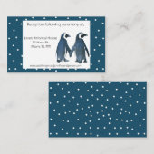 ペンギン結婚カップルのエンクロージャカード エンクロージャーカード (正面/裏面)