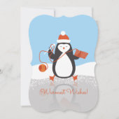 ペンギン編み針編みフックヤーンクリスマスハンドメイド シーズンカード (正面)