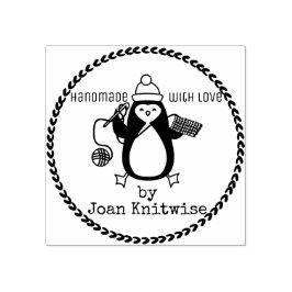 ペンギン編み針編みフックヤーンクリスマスハンドメイド ラバースタンプ