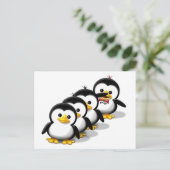 ペンギン群 ポストカード (スタンド正面)